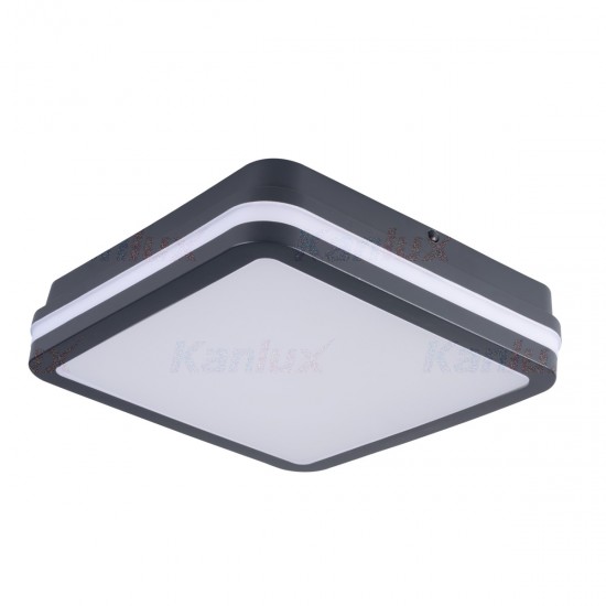 LED плафон влагозащитен BENO NW-L-GR 18W 4000K 1550Lm IP54 графит Kanlux