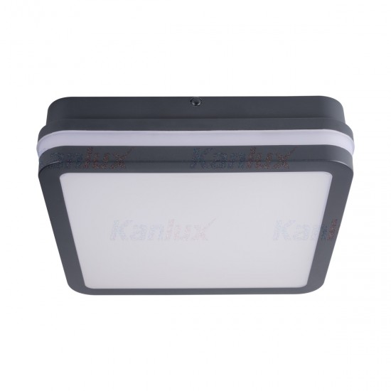 LED плафон влагозащитен BENO NW-L-GR 18W 4000K 1550Lm IP54 графит Kanlux