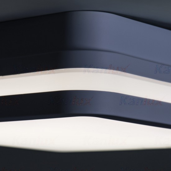 LED плафон влагозащитен BENO NW-L-GR 18W 4000K 1550Lm IP54 графит Kanlux