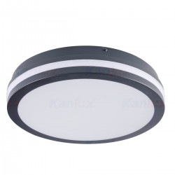 LED плафон влагозащитен BENO NW-O-GR 24W 4000K 1920Lm IP54 графит Kanlux