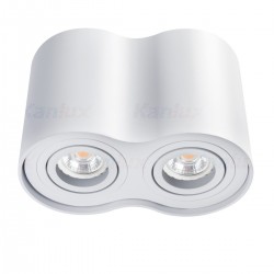 Луна за външен монтаж BORD DLP-250-W 2хGU10 max 2х25W IP20 мат бяло Kanlux