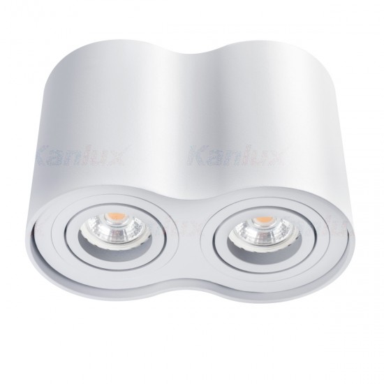 Луна за външен монтаж BORD DLP-250-W 2хGU10 max 2х25W IP20 мат бяло Kanlux