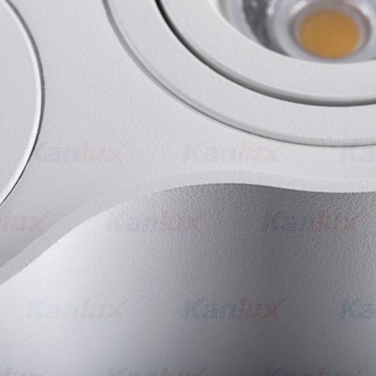 Луна за външен монтаж BORD DLP-250-W 2хGU10 max 2х25W IP20 мат бяло Kanlux
