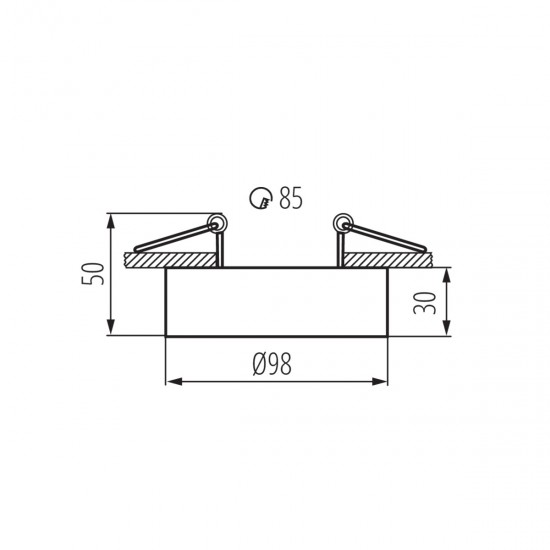 Луна за външен монтаж MINI BORD DLP-50-B GU10 или GU5.3 max 35W IP20 черен мат Kanlux