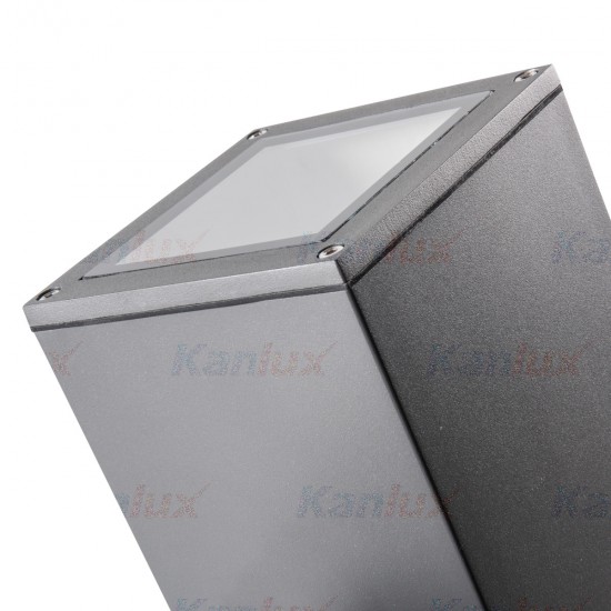Фасадно тяло LART EL-260-GR IP54 2хЕ27 max 2х60W антрацит Kanlux