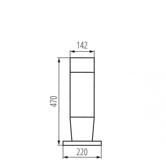 Градинско тяло INVO OP 47-L-GR IP54 E27 max 1x20W графит Kanlux