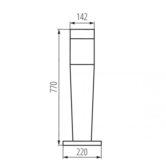 Градинско тяло INVO OP 77-L-GR IP54 E27 max 1x20W графит Kanlux