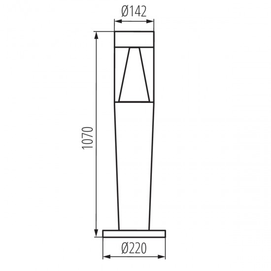 Градинско тяло INVO TR 107-O-GR IP54 3xGU10 max 3x3.5W графит Kanlux