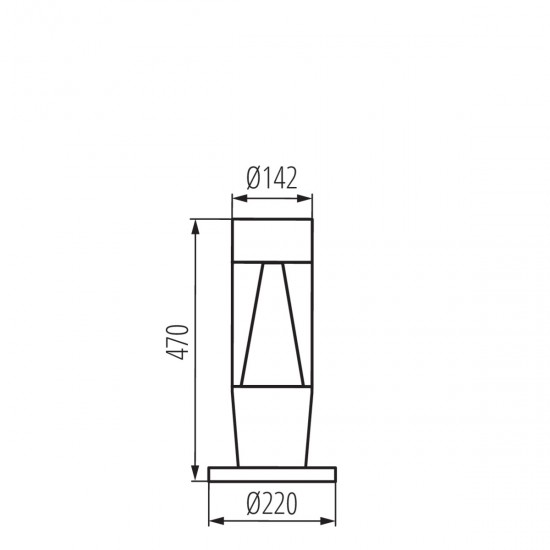 Градинско тяло INVO TR 47-O-GR IP54 3xGU10 max 3x3.5W графит Kanlux