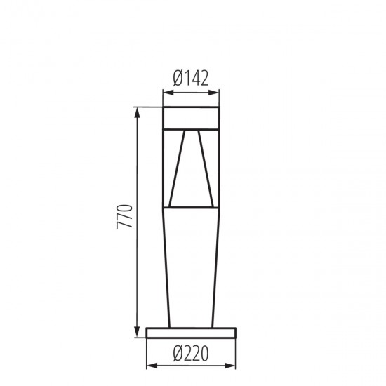 Градинско тяло INVO TR 77-O-GR IP54 3xGU10 max 3x3.5W графит Kanlux