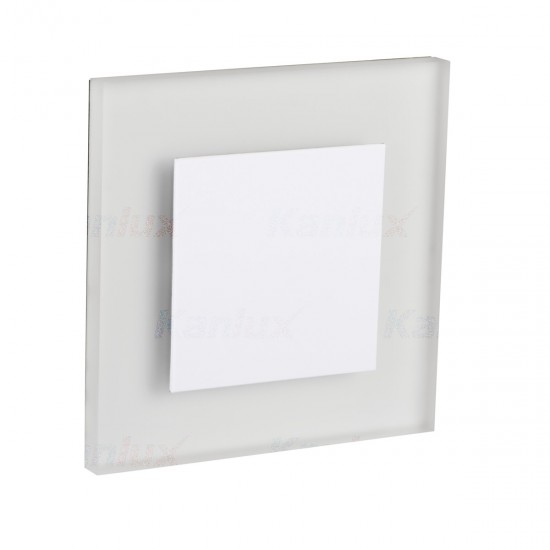 LED луна за вграждане в стена - стълбищна APUS W-WW 0.8W 3000K 13Lm IP20 бяла 12V