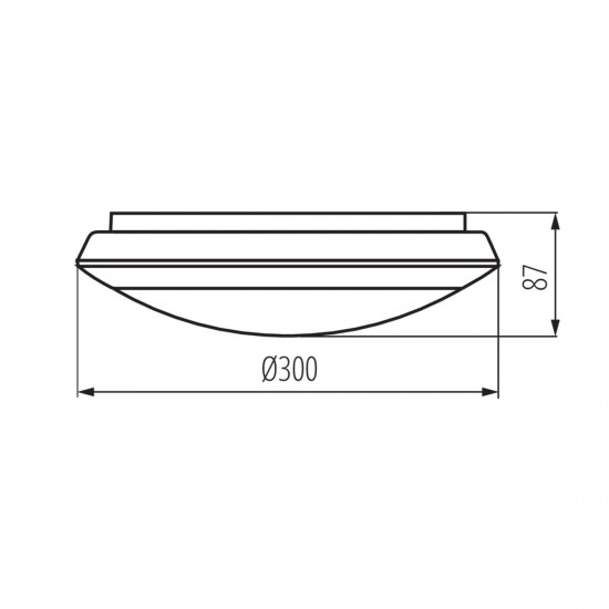 LED плафон влагозащитен DABA PRO NW-B 25W 4000K 2800Lm IP65 черен Kanlux