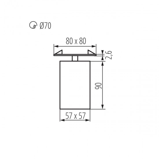 Луна CHIRO GU10 DTL-B подвижна за вграждане  1xGU10 max 35W IP20 черна
