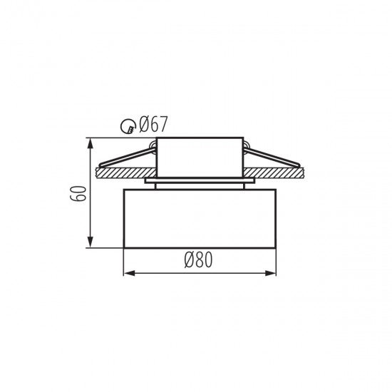 Луна GOVIK-ST DSO-B стационарна 1xGU5.3 или GU10 max 10W IP20 черна Kanlux