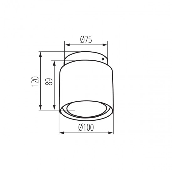 Луна за външен монтаж SONOR CO-B WW 1хGU10 max 10W IP20 + лед лента 4W 3000K 100Lm черна