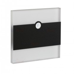 LED луна за вграждане в стена - стълбищна със сензор TERRA PIR B-WW 0.8W 3000K 13Lm IP20 черно + бяло 12V