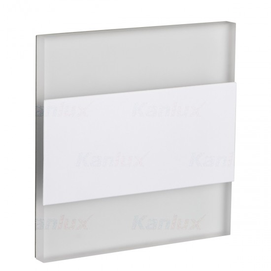 LED луна за вграждане в стена - стълбищна TERRA W-CW 0.8W 6500K 15Lm IP20 бяла 12V