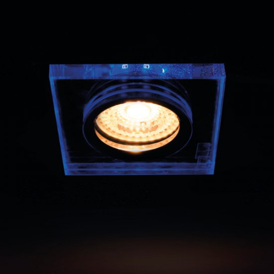 Луна SOREN стационарна 1xGU10 + LED лента 3.6W 25Lm синя светлина IP20 квадратна