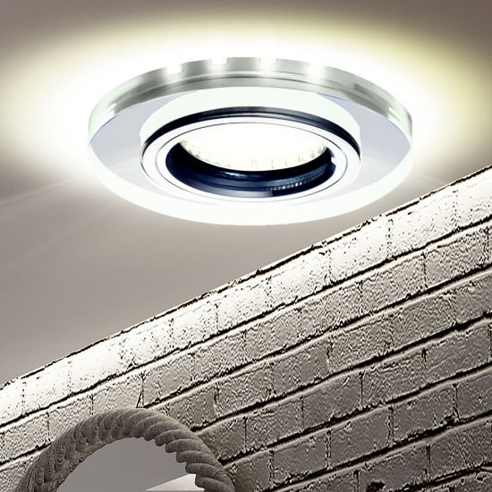 Луна SOREN стационарна 1xGU10 + LED лента 3.6W 250Lm 6500K IP20 кръгла