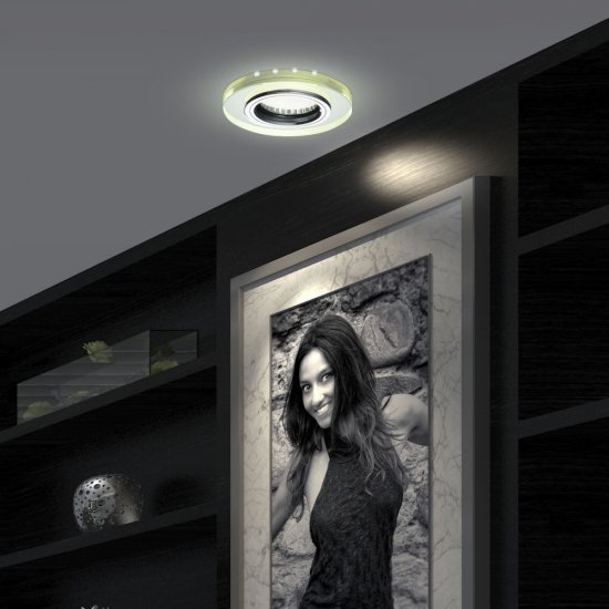 Луна SOREN стационарна 1xGU10 + LED лента 3.6W 250Lm 6500K IP20 кръгла