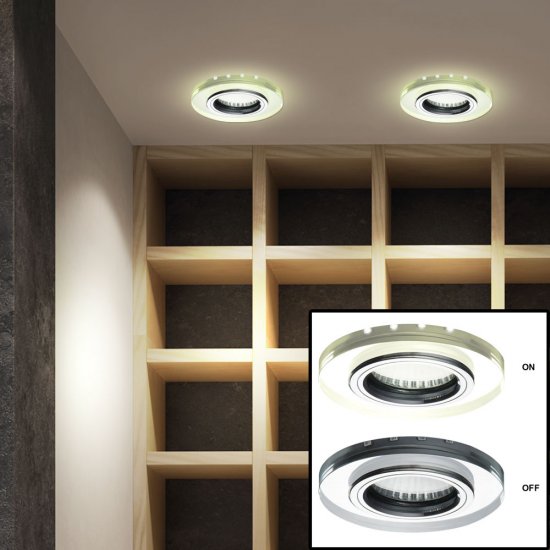 Луна SOREN стационарна 1xGU10 + LED лента 3.6W 250Lm 6500K IP20 кръгла