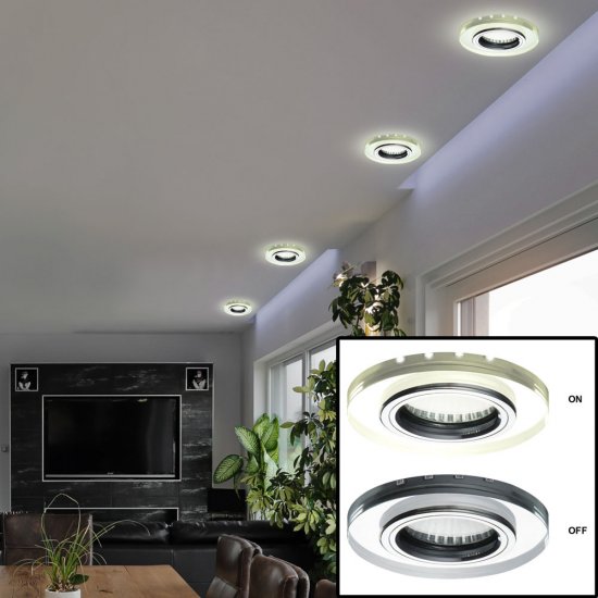 Луна SOREN стационарна 1xGU10 + LED лента 3.6W 250Lm 6500K IP20 кръгла
