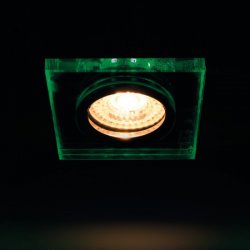 Луна SOREN стационарна 1xGU10 + LED лента 3.6W 180Lm зелена светлина IP20 квадратна