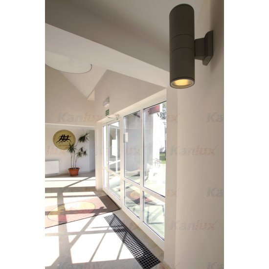 Фасадно тяло BART EL-260 IP54 2xЕ27 max 2x60W сиво Kanlux