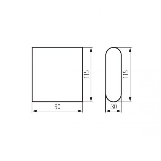Фасадно тяло GARTO LED EL 8W-W IP54 8W 4000К 300Lm бяло Kanlux