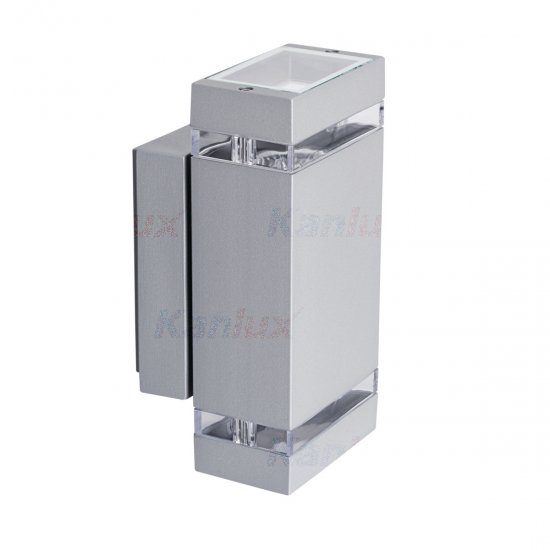 Фасадно тяло ZEW EL-235J-GR IP44 2xGU10 max 2x35W сиво Kanlux