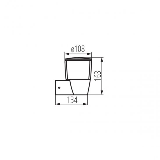 Градинско тяло SORTA 16L-UP IP44 E27 max 1x20W черно Kanlux
