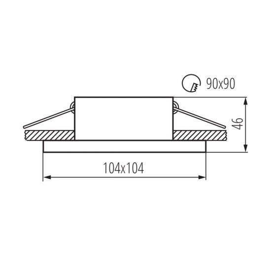 Луна IMINES DSL-W стационарна 1xGU5.3/GU10 max 35W IP20 квадратна бяла Kanlux