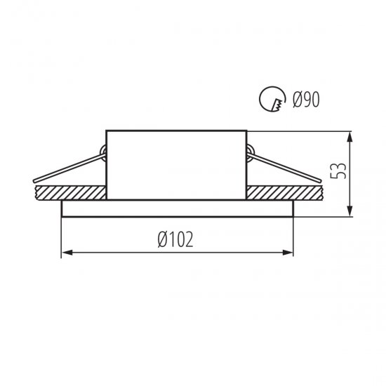 Луна IMINES DSO-W стационарна 1xGU5.3/GU10 max 35W IP20 бяла кръгла Kanlux