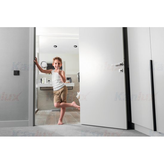 Луна QULES AC L-B влагозащитена IP44 стационарна 1xGU10 max 35W квадратна черна Kanlux