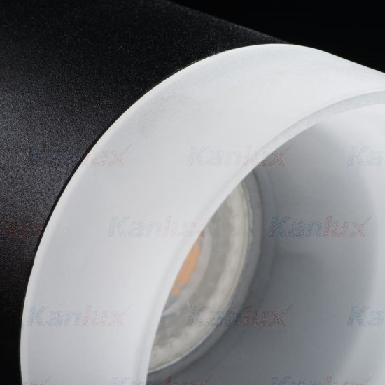 Луна за външен монтаж LUNATI GU10 B 1хGU10 max 25W IP20 кръгла черна Kanlux