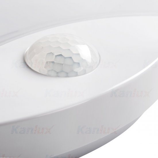 LED плафон със сензор влагозащитен SANSO LED 15W-NW-SE 360° 15W 4000K 1250Lm IP44 Kanlux