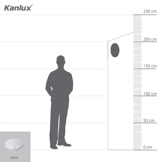 LED плафон със сензор влагозащитен SANSO LED 15W-NW-SE 360° 15W 4000K 1250Lm IP44 Kanlux