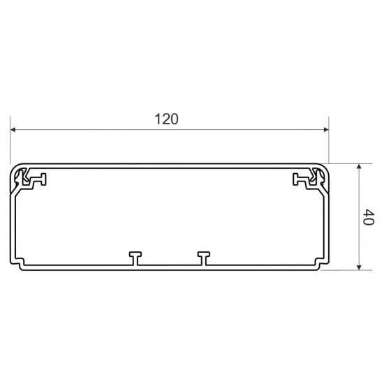 PVC кабелен канал Кopos EKD 120x40 HD IP40 2м бял