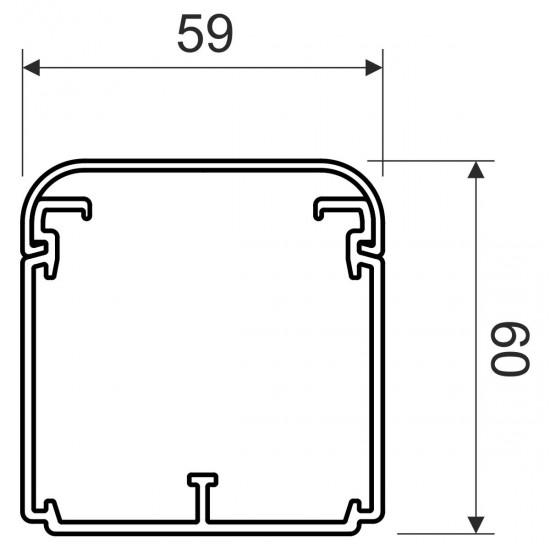 PVC кабелен канал Кopos EKE 60x60 HD IP40 2м бял