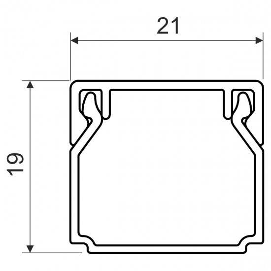 PVC кабелен канал Кopos LHD 20x20 IP40 2м бял