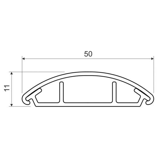 PVC кабелен канал Кopos LO 50 KD 50x11мм IP40 2м светло сив