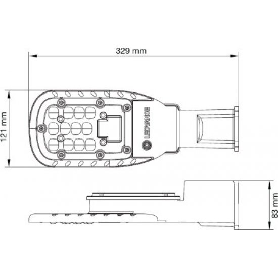 LED уличен осветител LEDVANCE ECO 30W 4000K 3600Lm IP66 120Lm/W