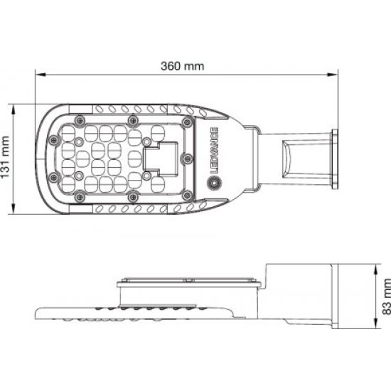 LED уличен осветител LEDVANCE ECO 45W 4000K 5400Lm IP66 120Lm/W