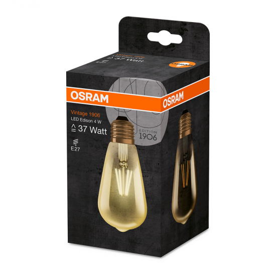 LED крушка FILAMENT VINTAGE 1906 CLAS ST36 E27 4W 2500K 410Lm OSRAM
