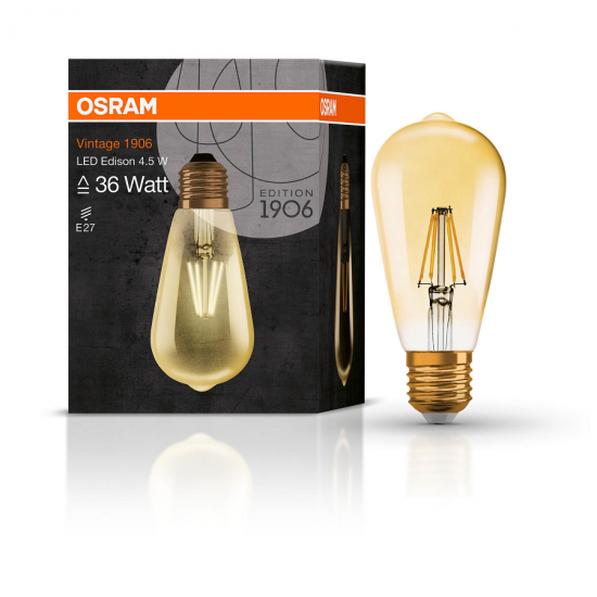 LED крушка FILAMENT VINTAGE 1906 CLAS ST36 E27 4W 2500K 410Lm OSRAM