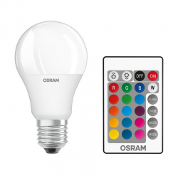 LED крушка RGBW E27 9W 806Lm димируема + дистанционно управление OSRAM A60