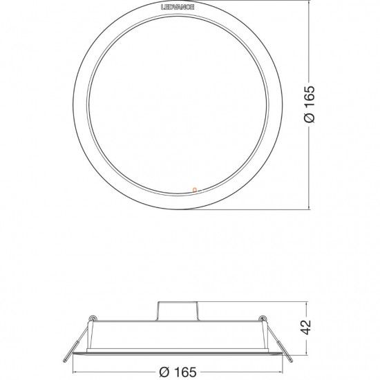 LED луна LЕDVANCE DL DN165 13W 4000K 1300lm IP44 Ø165мм