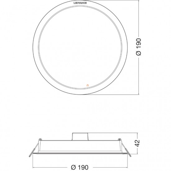 LED луна LЕDVANCE DL DN190 18W 6500K 1800lm IP44 Ø190мм