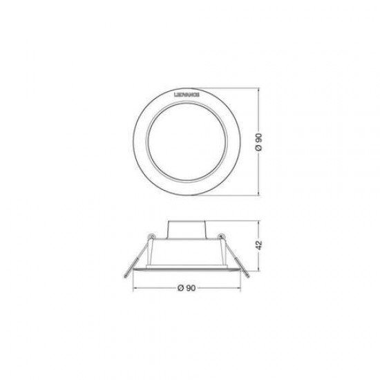 LED луна LЕDVANCE DL DN90 4W 400K 400lm IP44 Ø90мм
