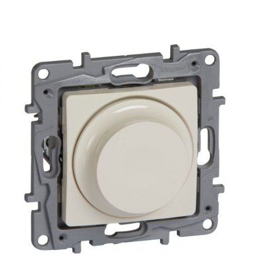 Димер ротативен 5-75W LED или 5-300VA всички товари серия NILOE крем